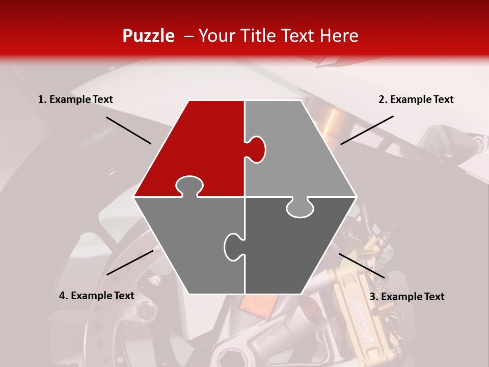 A Motorcycle Is Shown With A Red Background PowerPoint Template
