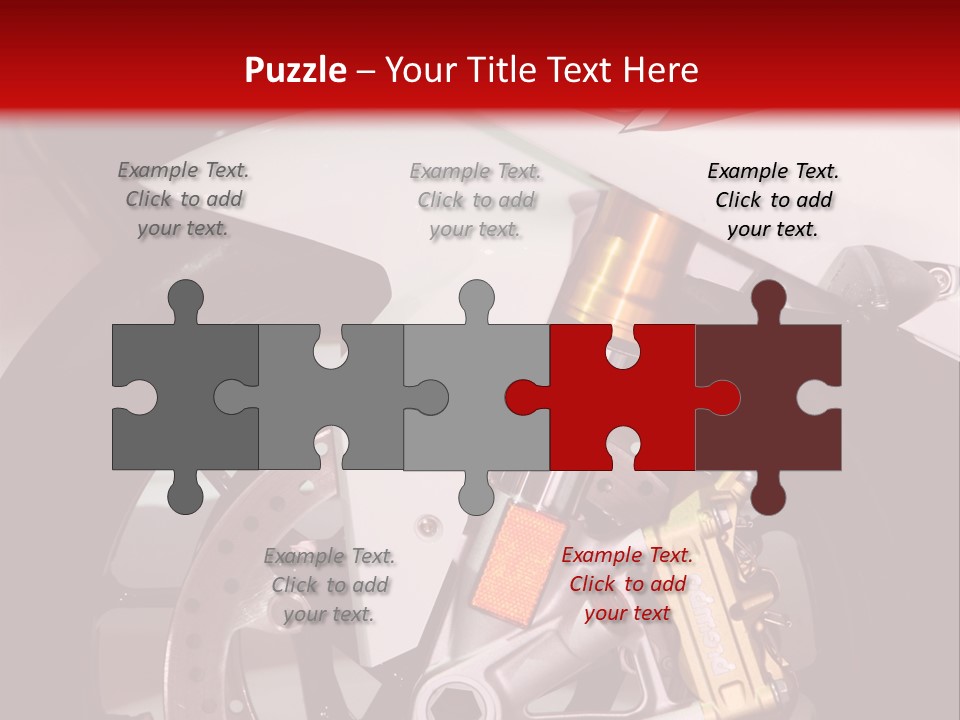 A Motorcycle Is Shown With A Red Background PowerPoint Template