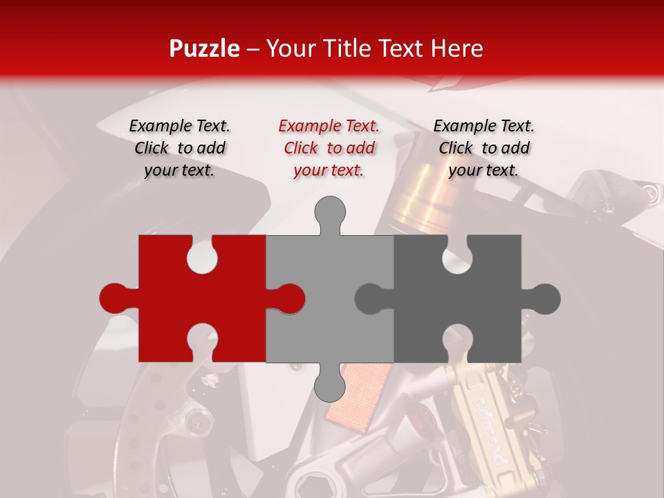 A Motorcycle Is Shown With A Red Background PowerPoint Template