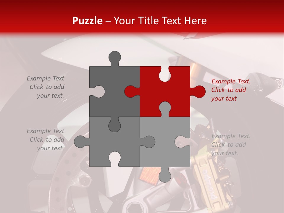 A Motorcycle Is Shown With A Red Background PowerPoint Template