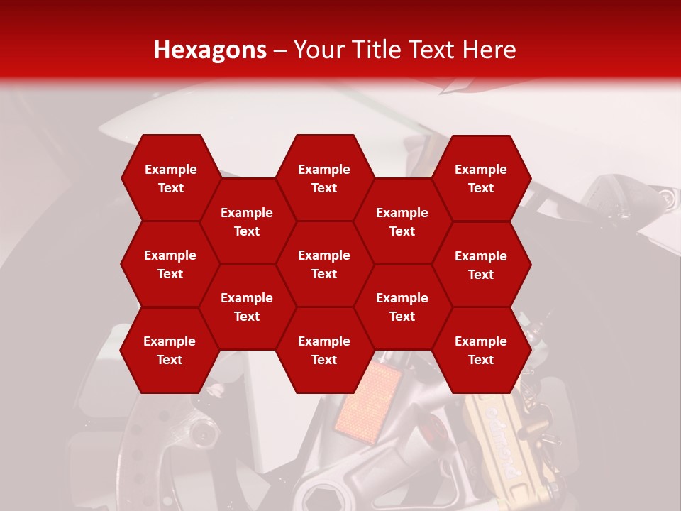 A Motorcycle Is Shown With A Red Background PowerPoint Template