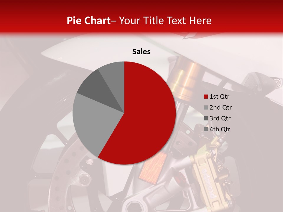 A Motorcycle Is Shown With A Red Background PowerPoint Template