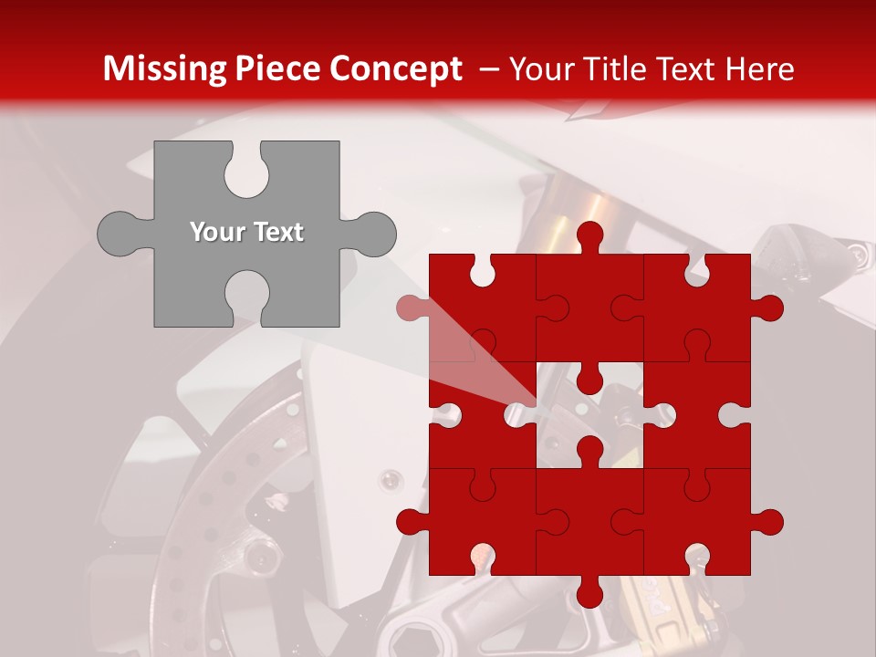A Motorcycle Is Shown With A Red Background PowerPoint Template