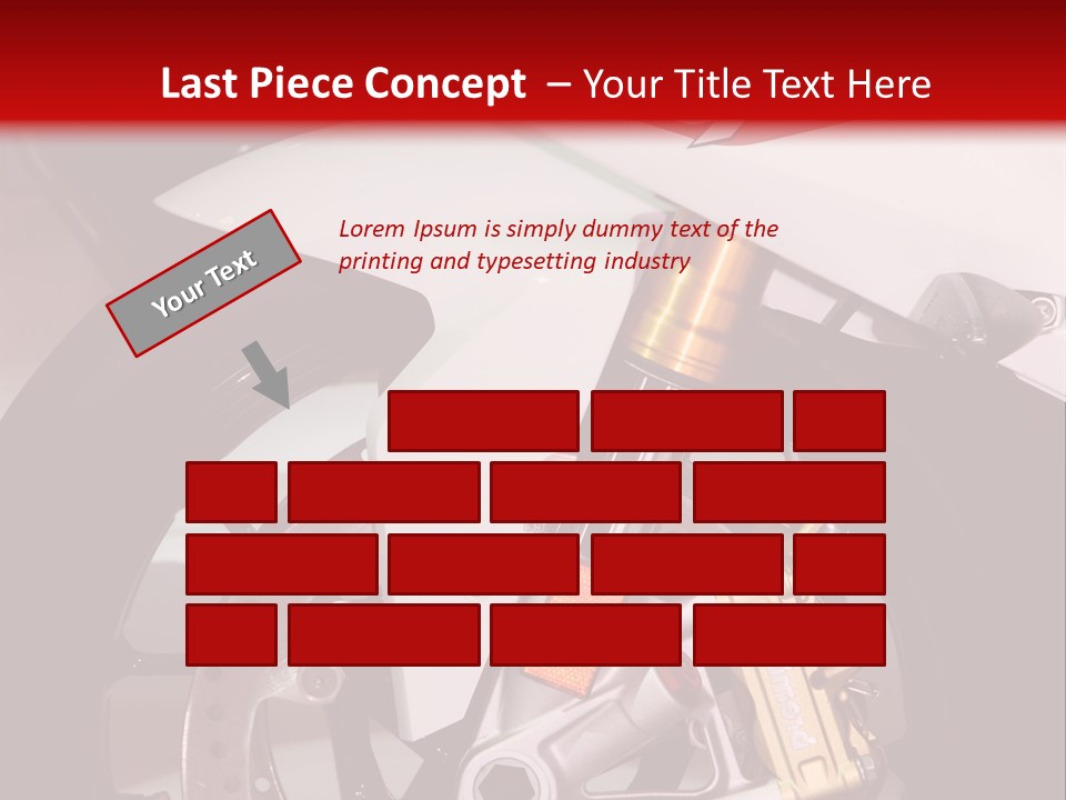 A Motorcycle Is Shown With A Red Background PowerPoint Template