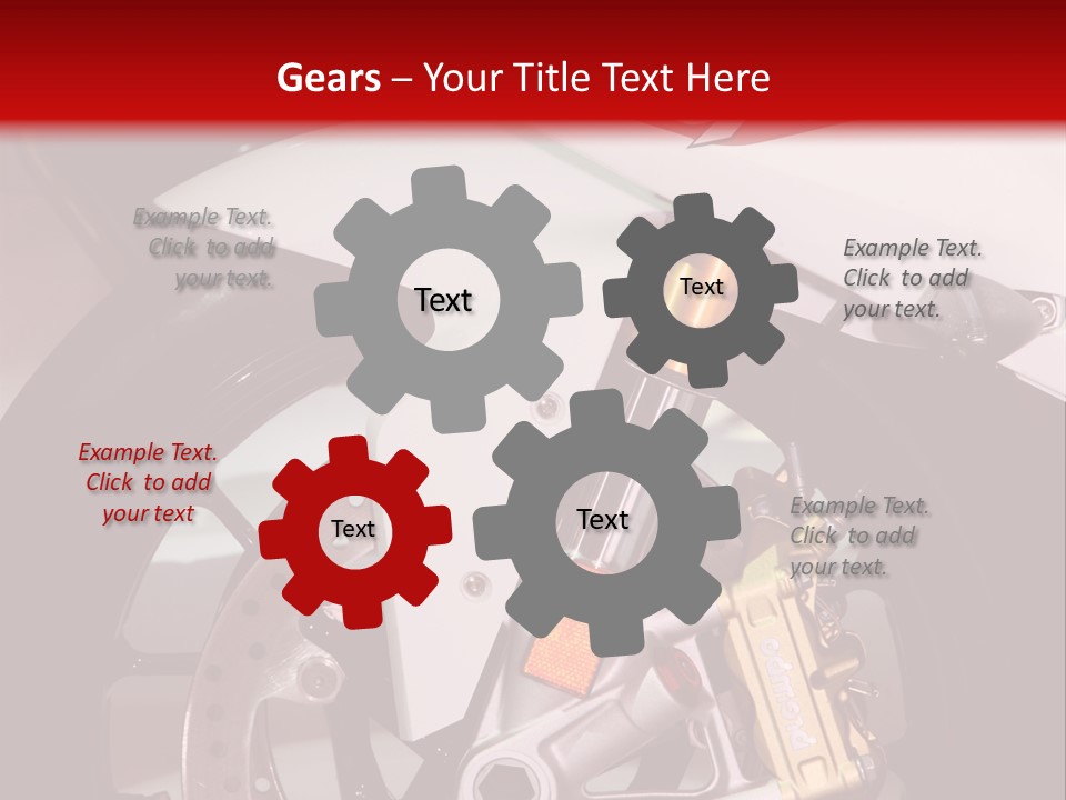 A Motorcycle Is Shown With A Red Background PowerPoint Template