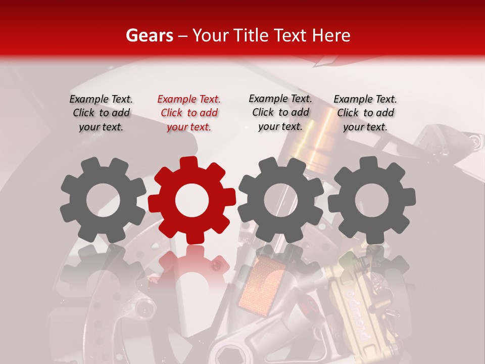 A Motorcycle Is Shown With A Red Background PowerPoint Template