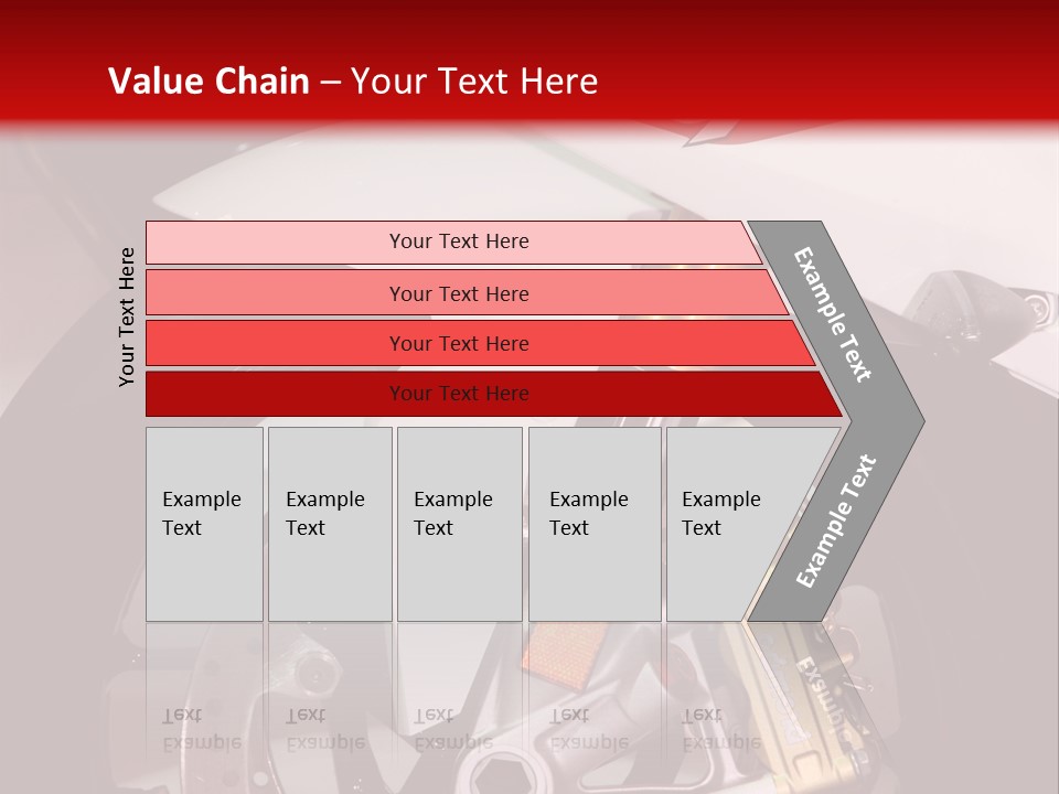 A Motorcycle Is Shown With A Red Background PowerPoint Template