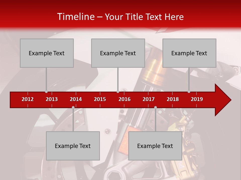 A Motorcycle Is Shown With A Red Background PowerPoint Template