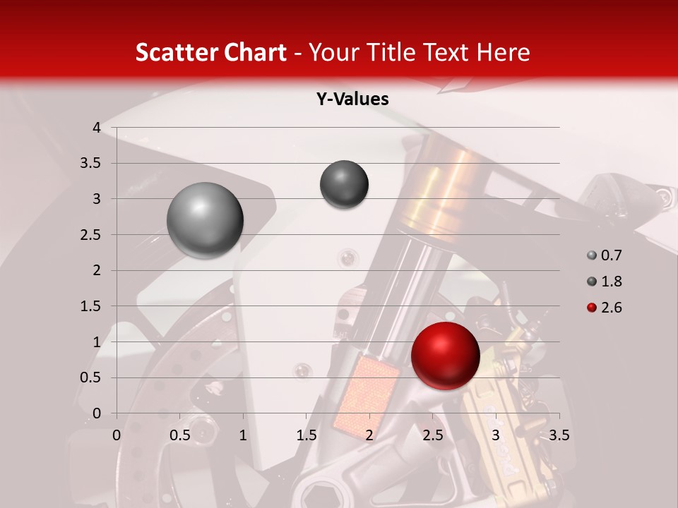 A Motorcycle Is Shown With A Red Background PowerPoint Template