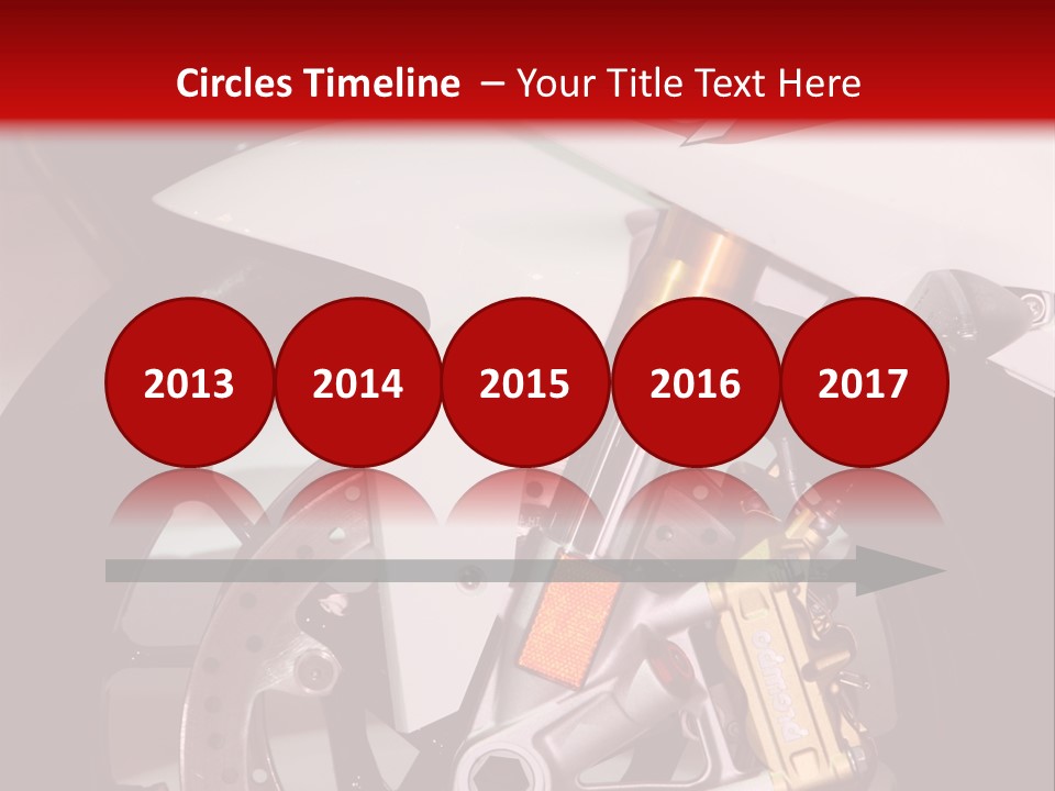 A Motorcycle Is Shown With A Red Background PowerPoint Template