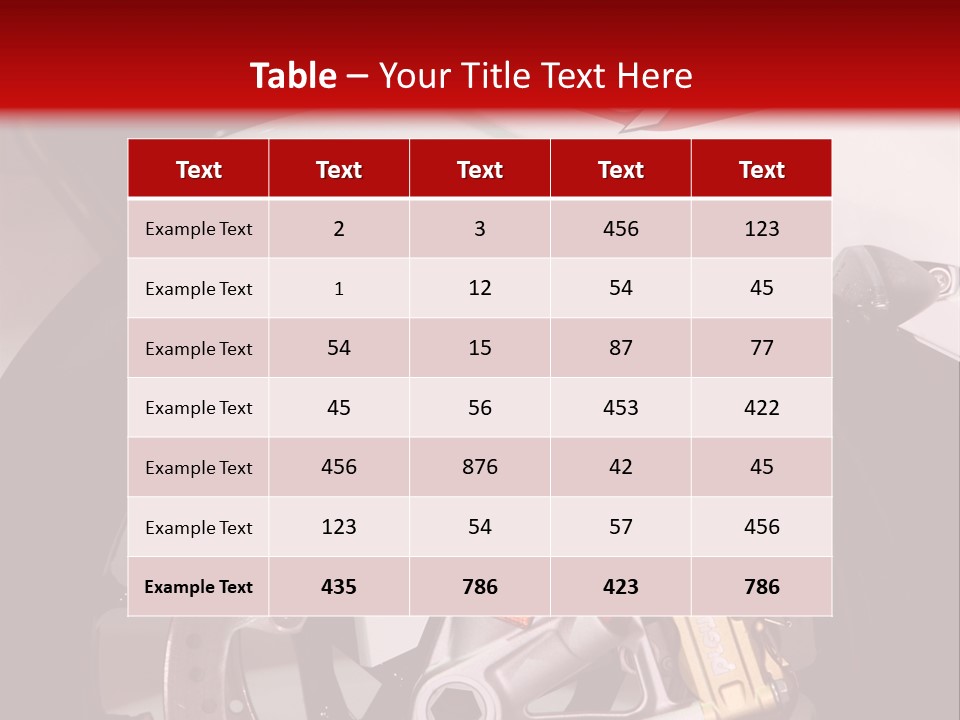 A Motorcycle Is Shown With A Red Background PowerPoint Template