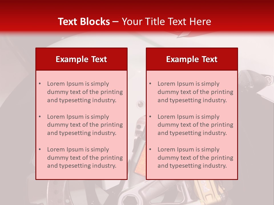 A Motorcycle Is Shown With A Red Background PowerPoint Template