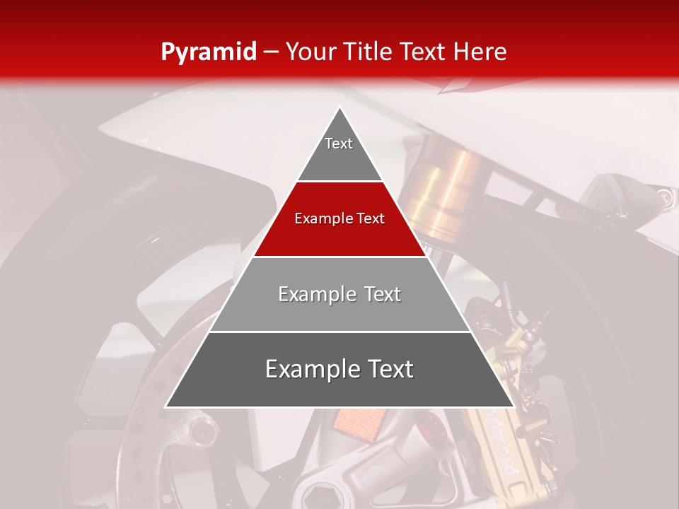 A Motorcycle Is Shown With A Red Background PowerPoint Template