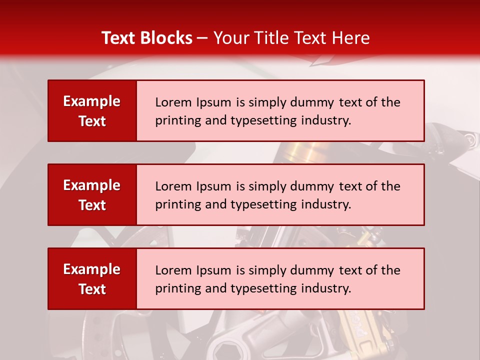 A Motorcycle Is Shown With A Red Background PowerPoint Template