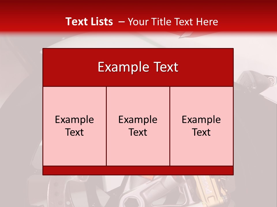 A Motorcycle Is Shown With A Red Background PowerPoint Template