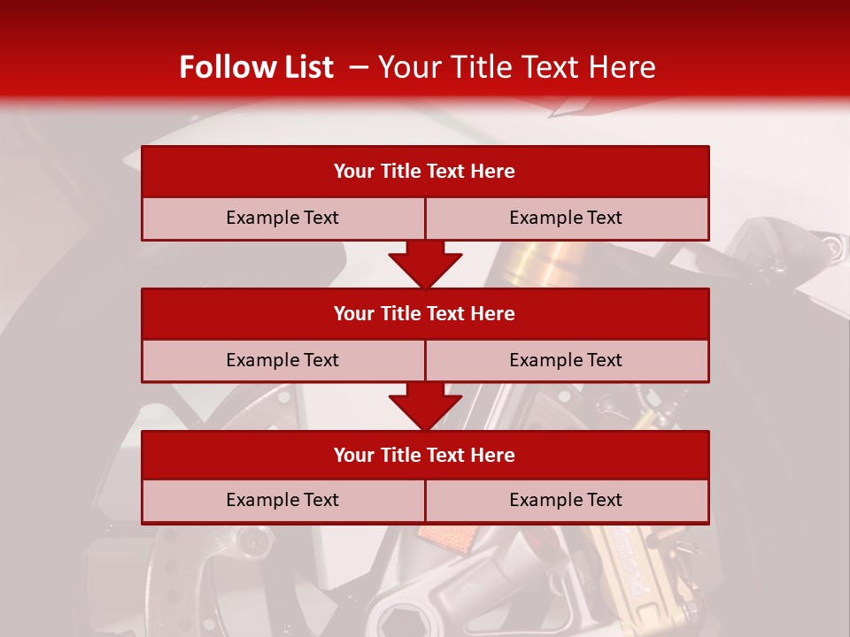 A Motorcycle Is Shown With A Red Background PowerPoint Template