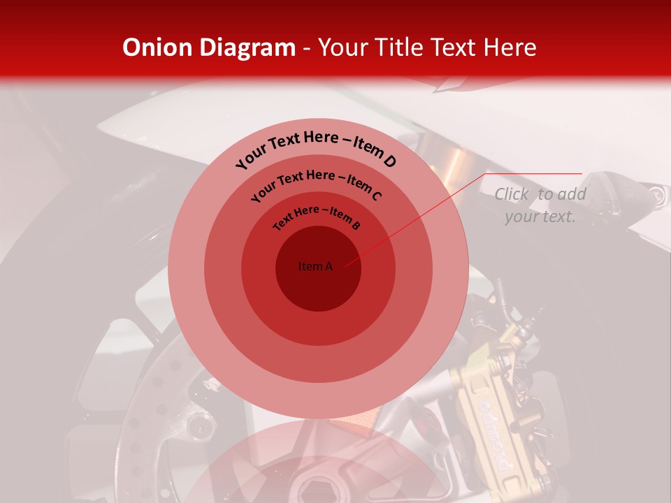 A Motorcycle Is Shown With A Red Background PowerPoint Template