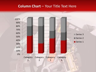 A Motorcycle Is Shown With A Red Background PowerPoint Template