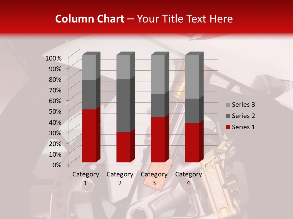 A Motorcycle Is Shown With A Red Background PowerPoint Template