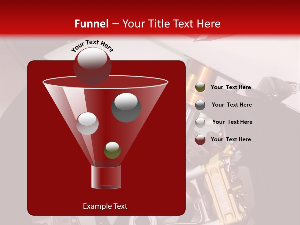 A Motorcycle Is Shown With A Red Background PowerPoint Template