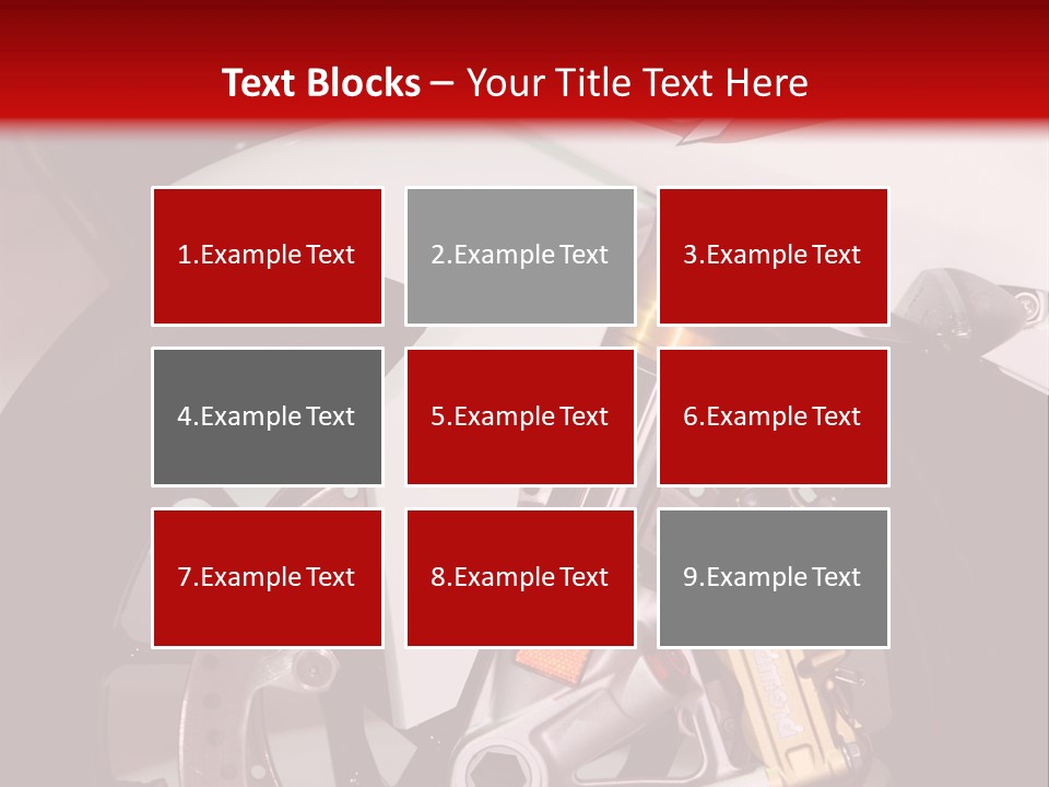 A Motorcycle Is Shown With A Red Background PowerPoint Template