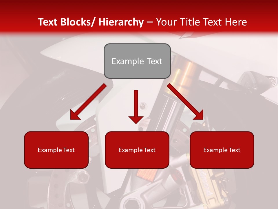 A Motorcycle Is Shown With A Red Background PowerPoint Template