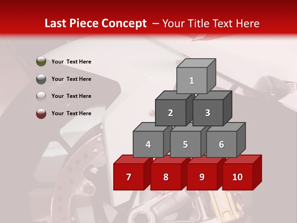 A Motorcycle Is Shown With A Red Background PowerPoint Template