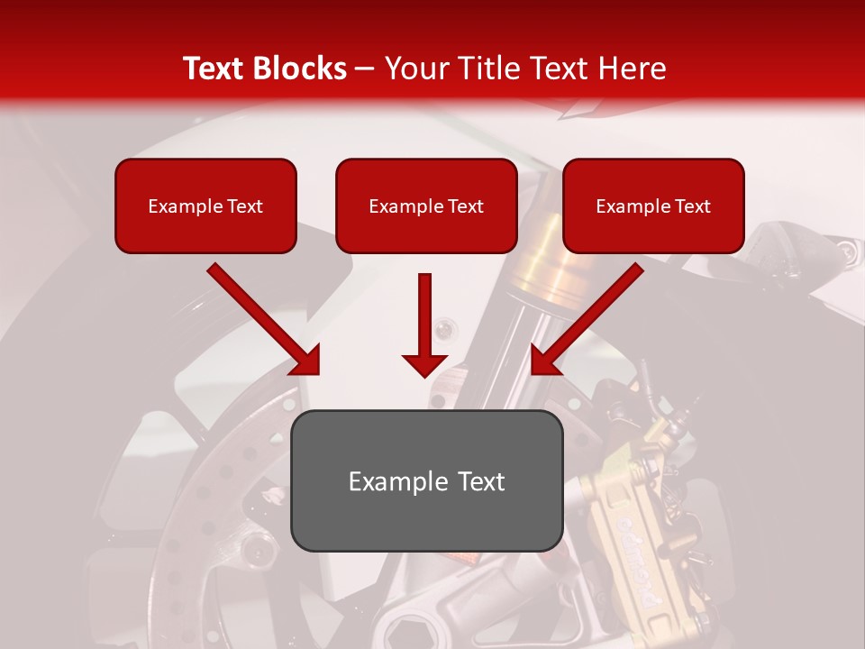 A Motorcycle Is Shown With A Red Background PowerPoint Template