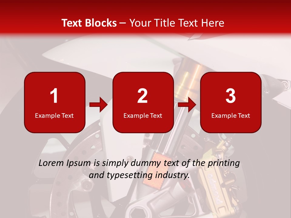 A Motorcycle Is Shown With A Red Background PowerPoint Template