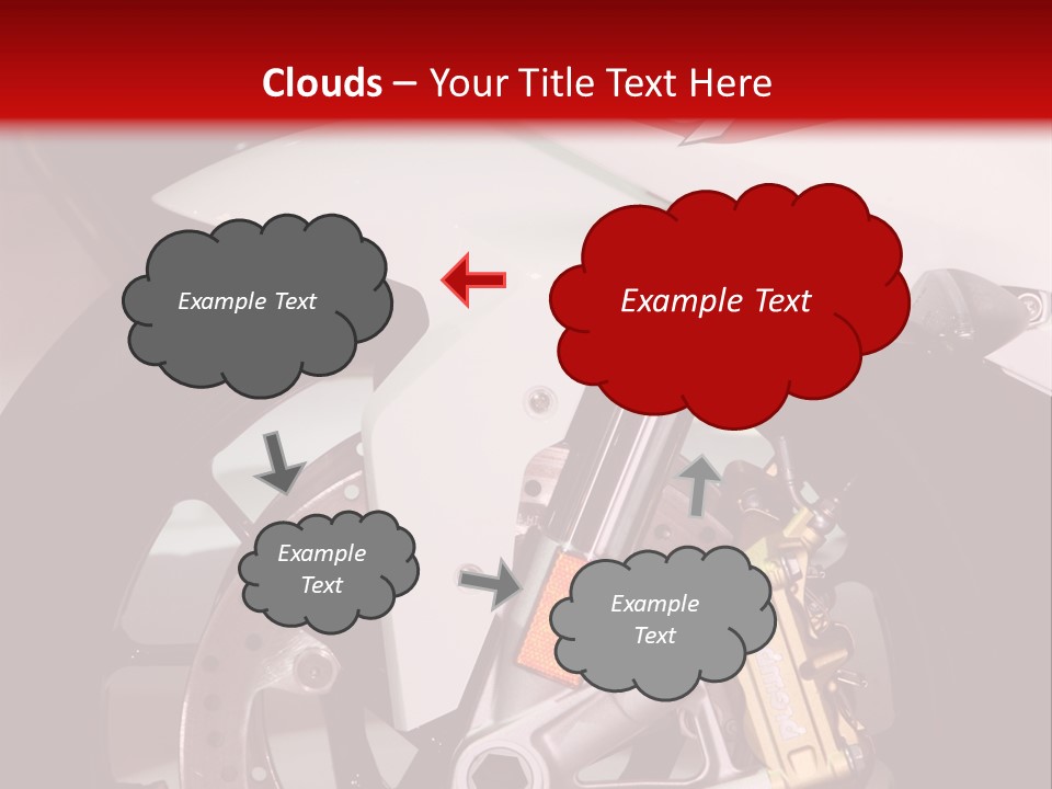 A Motorcycle Is Shown With A Red Background PowerPoint Template