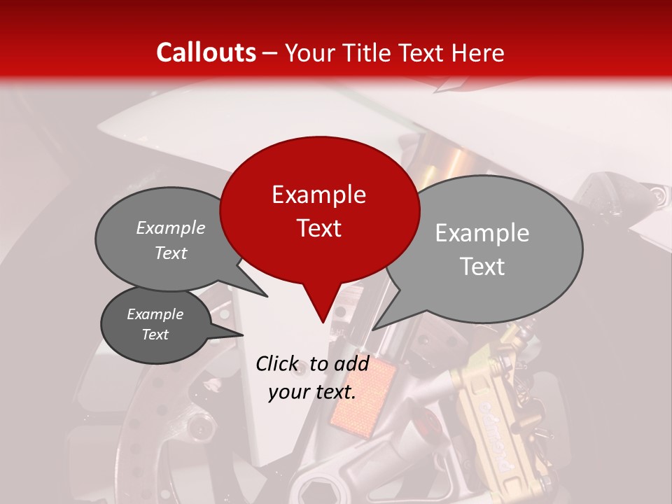 A Motorcycle Is Shown With A Red Background PowerPoint Template