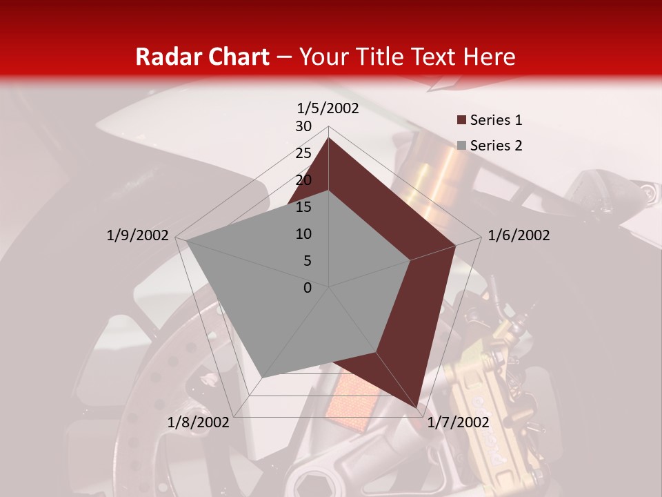 A Motorcycle Is Shown With A Red Background PowerPoint Template
