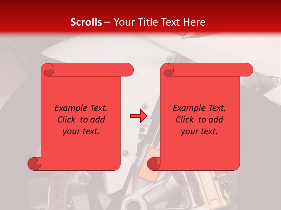 A Motorcycle Is Shown With A Red Background PowerPoint Template
