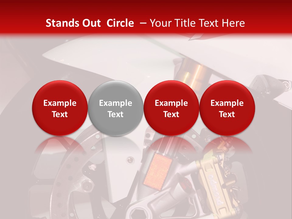 A Motorcycle Is Shown With A Red Background PowerPoint Template