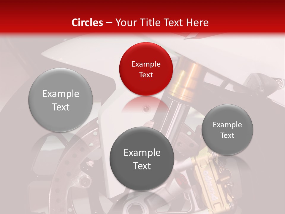 A Motorcycle Is Shown With A Red Background PowerPoint Template