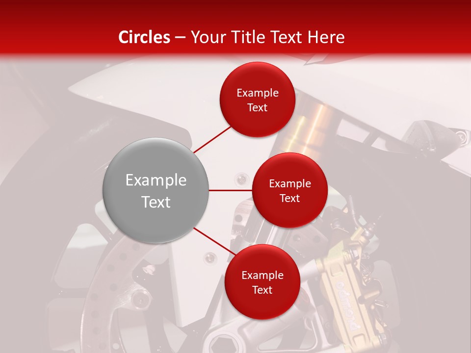 A Motorcycle Is Shown With A Red Background PowerPoint Template