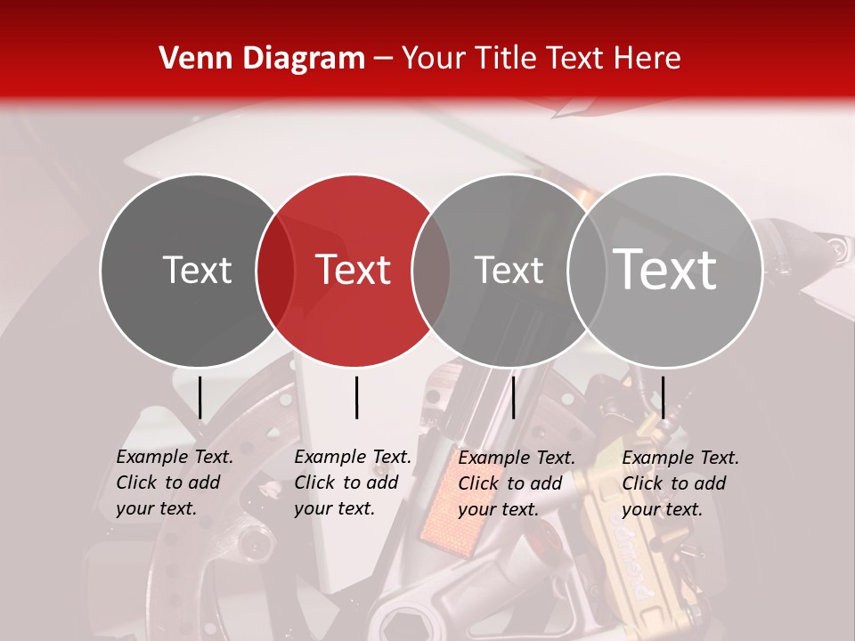 A Motorcycle Is Shown With A Red Background PowerPoint Template