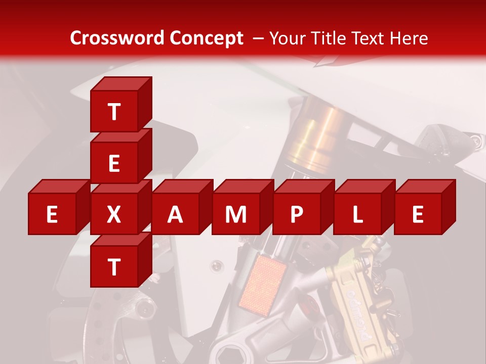 A Motorcycle Is Shown With A Red Background PowerPoint Template