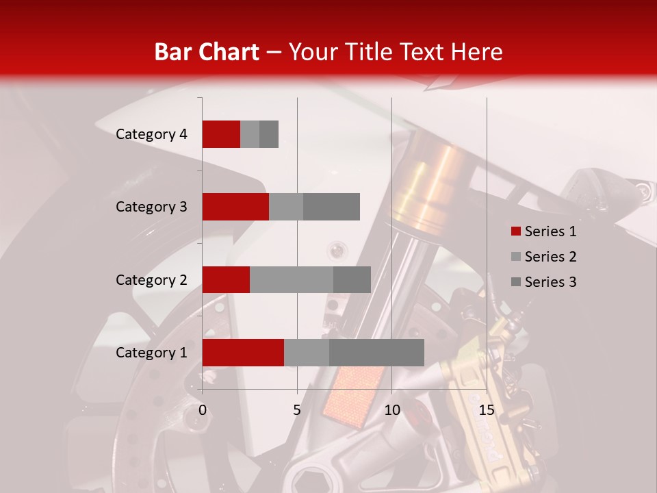 A Motorcycle Is Shown With A Red Background PowerPoint Template