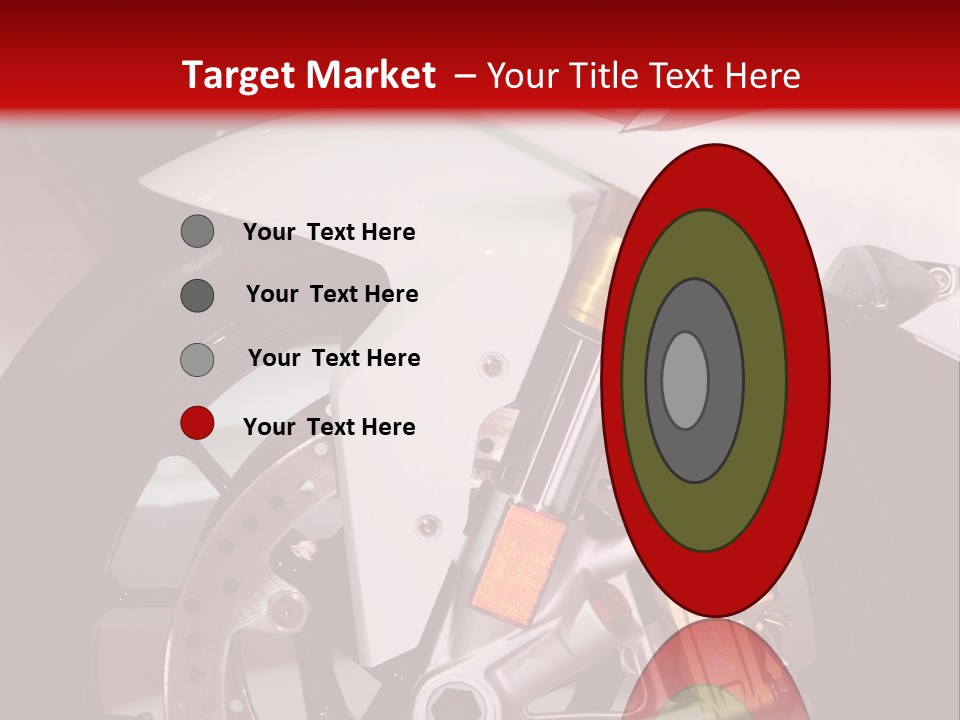A Motorcycle Is Shown With A Red Background PowerPoint Template