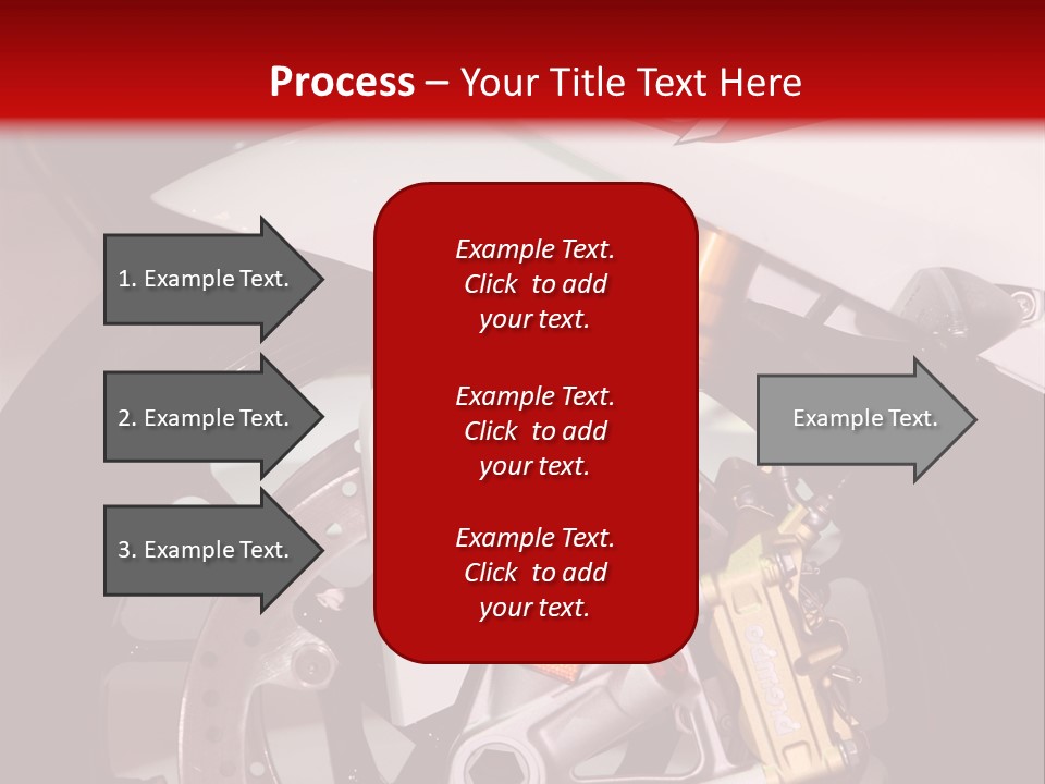 A Motorcycle Is Shown With A Red Background PowerPoint Template