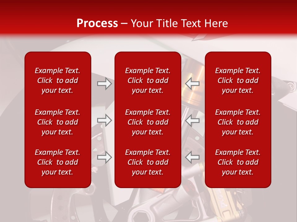 A Motorcycle Is Shown With A Red Background PowerPoint Template