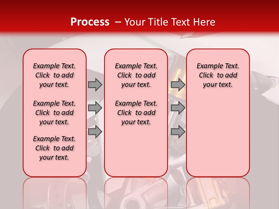 A Motorcycle Is Shown With A Red Background PowerPoint Template