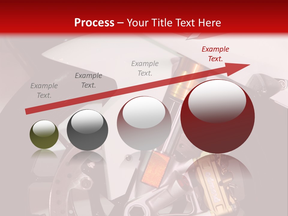 A Motorcycle Is Shown With A Red Background PowerPoint Template