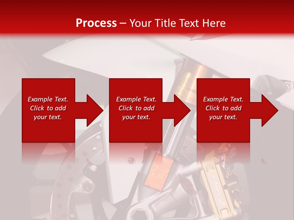A Motorcycle Is Shown With A Red Background PowerPoint Template