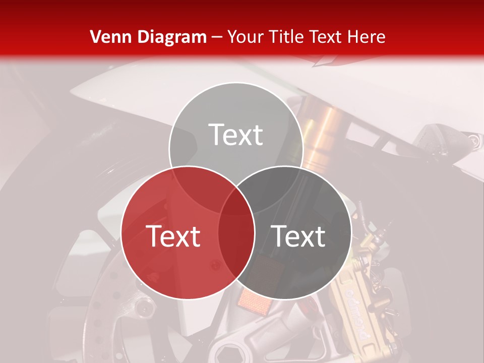A Motorcycle Is Shown With A Red Background PowerPoint Template