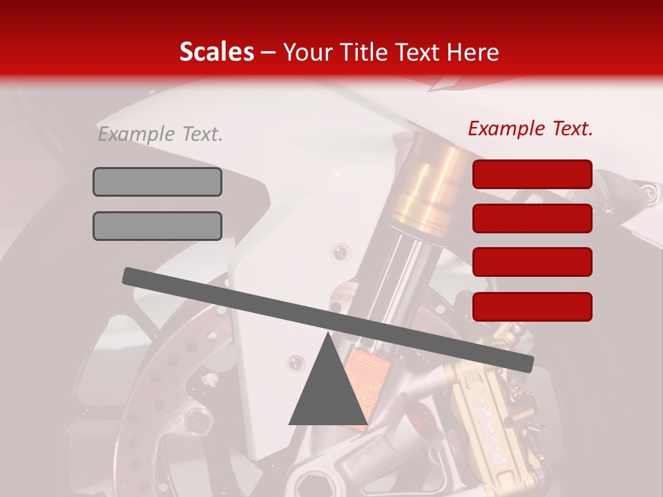 A Motorcycle Is Shown With A Red Background PowerPoint Template