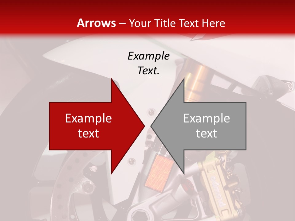 A Motorcycle Is Shown With A Red Background PowerPoint Template