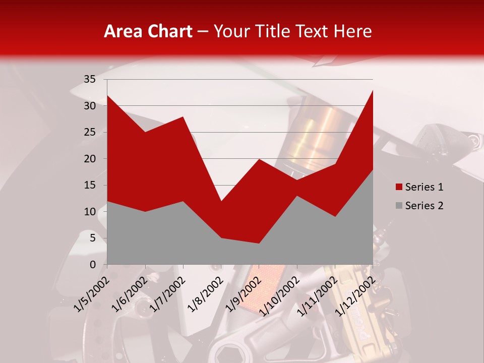 A Motorcycle Is Shown With A Red Background PowerPoint Template