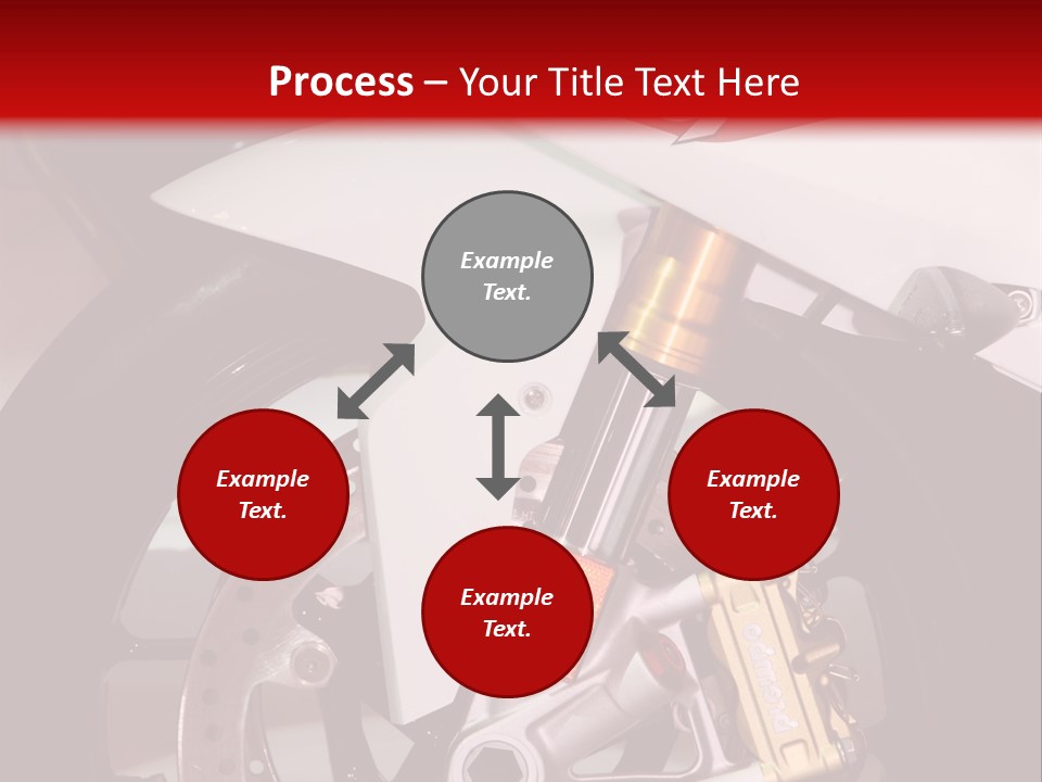 A Motorcycle Is Shown With A Red Background PowerPoint Template